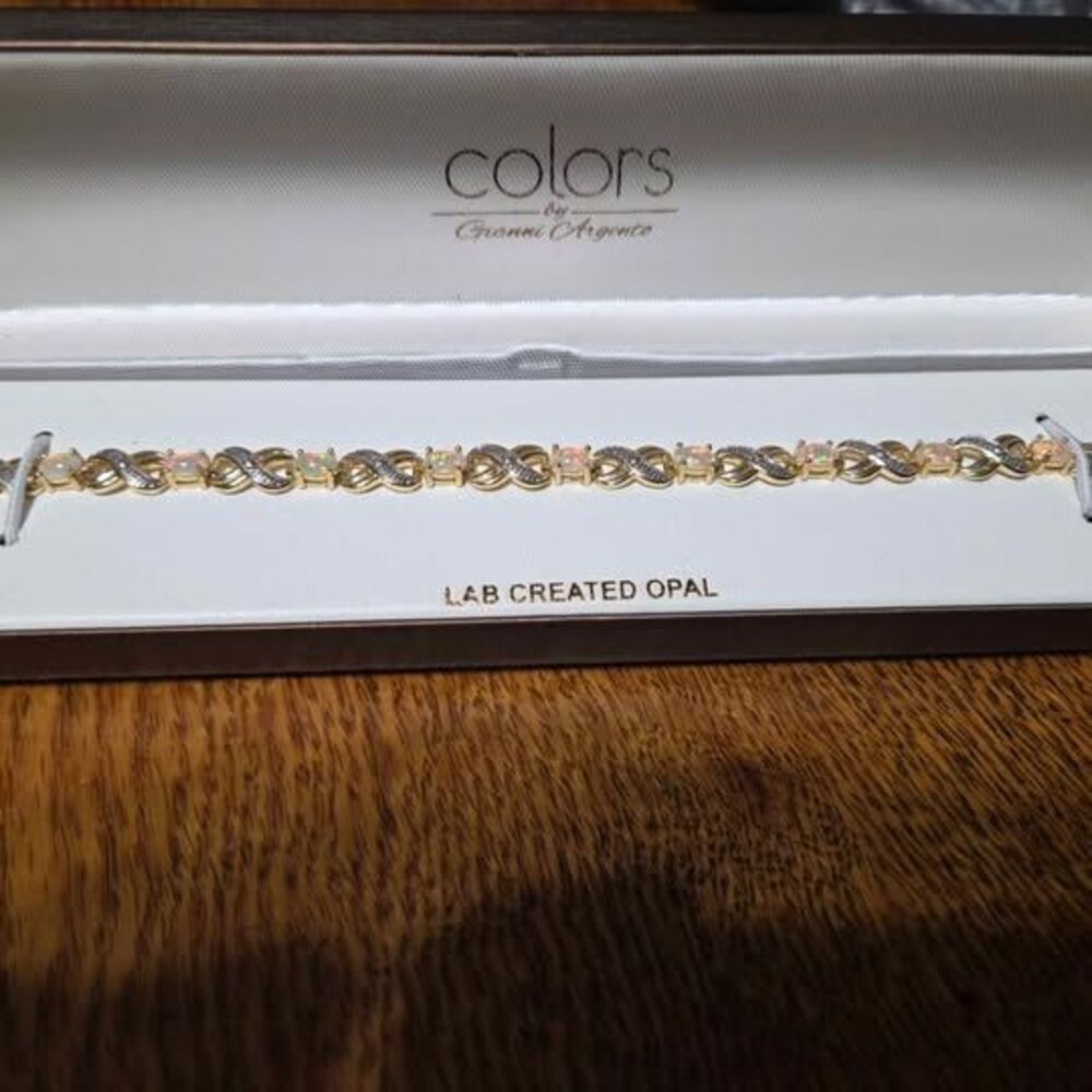 Colors by Gianni Argento bracelet with lab created opal